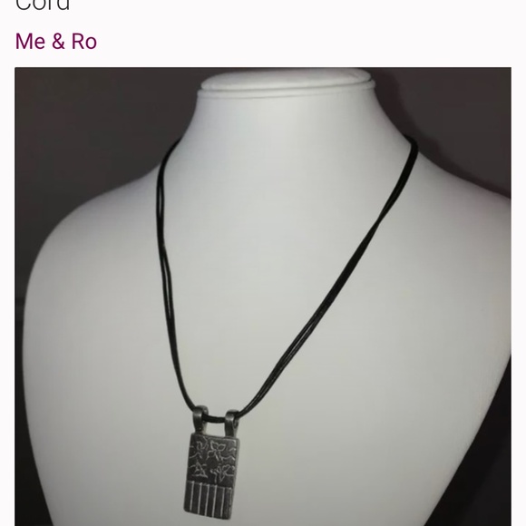 WOW POSHMARK - Authentic Me&Ro Sterling Floral Peace Pendant Leather Cord